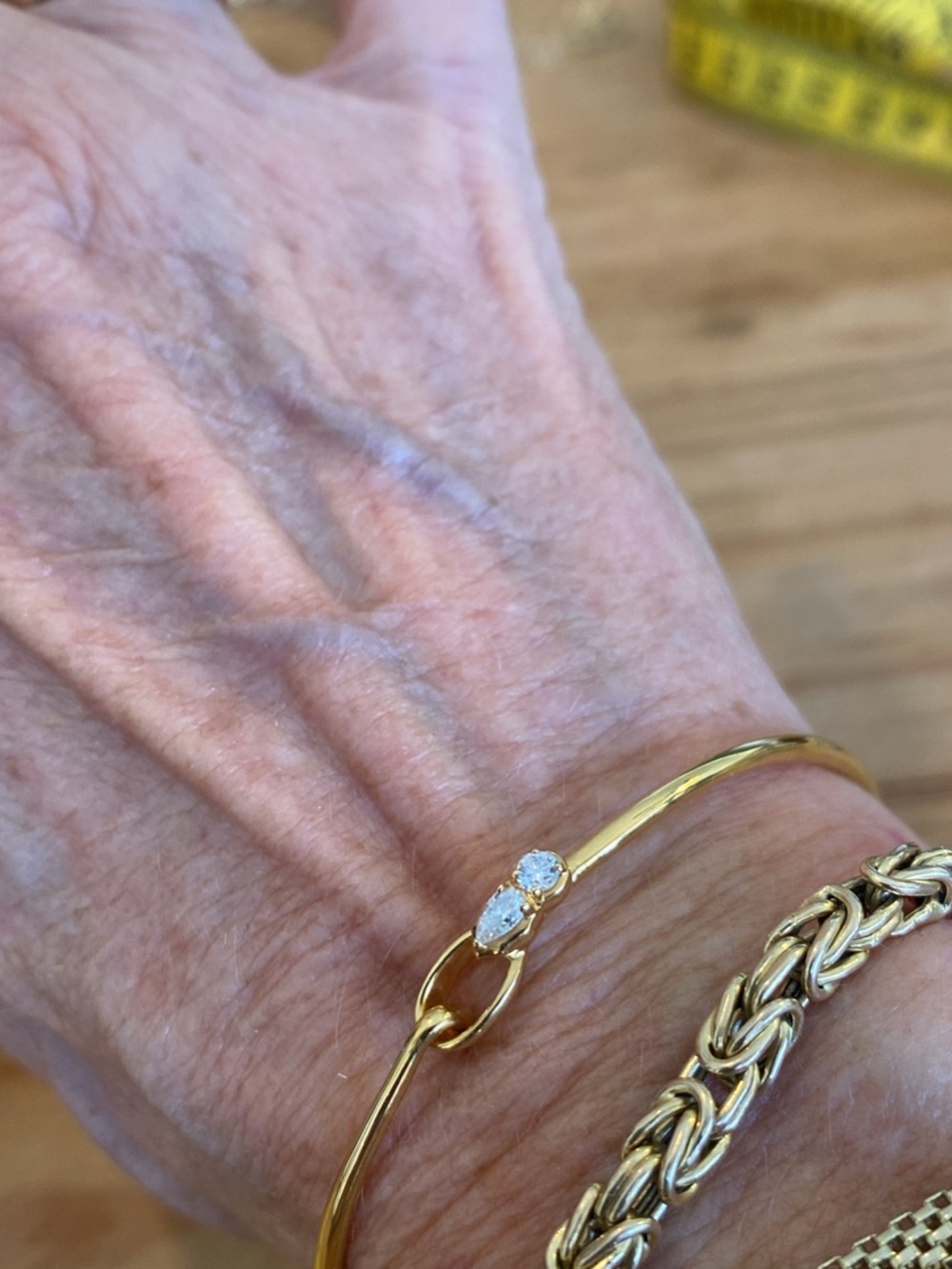 Gorgeous Gold vermeil & moissanite Hook Bracelet! - Picture 5 of 10